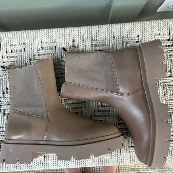 Schutz Billie Casual Bootie casual moccacino tan faux leather boots - Picture 5 of 8